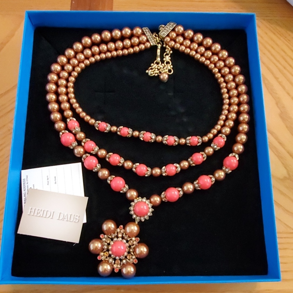 NEW Heidi Daus new triple strand necklace